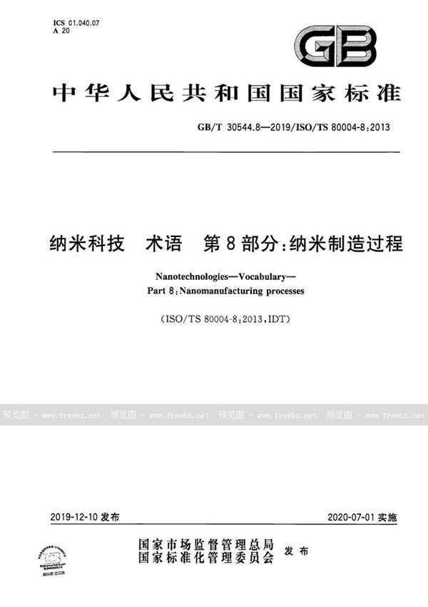 纳米科技 术语 第8部分 纳米制造过程