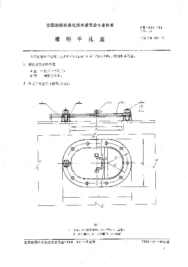 CB 283-1984 箱柜手孔盖