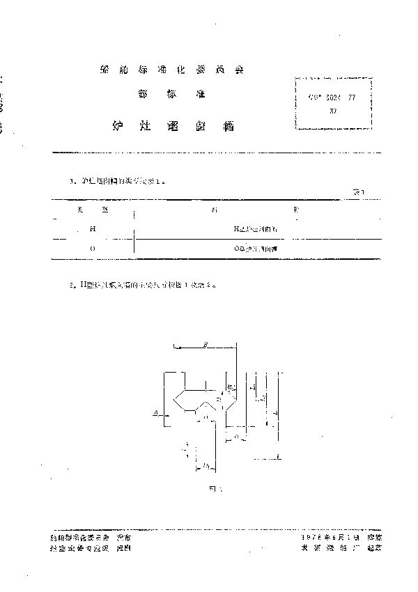 CB 3024-1977 炉灶烟囱帽