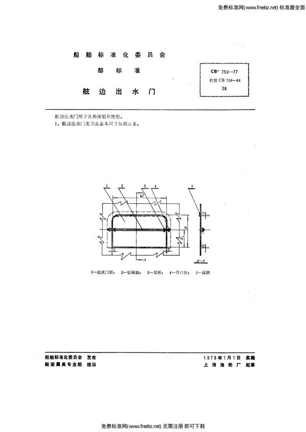 CB 750-1977 舷边出水门