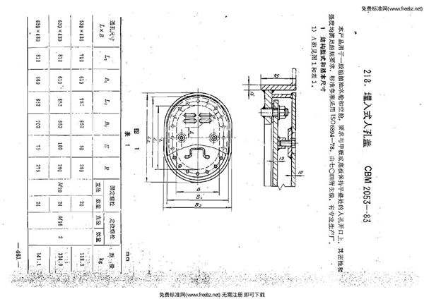 CBM 2053-1983 埋入式人孔盖