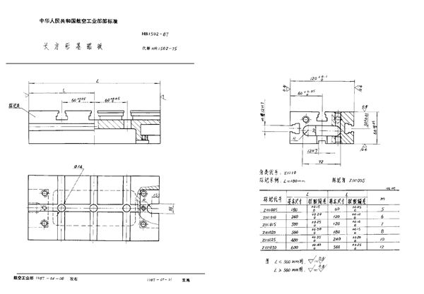 HB 1502-1987 长方形基础板