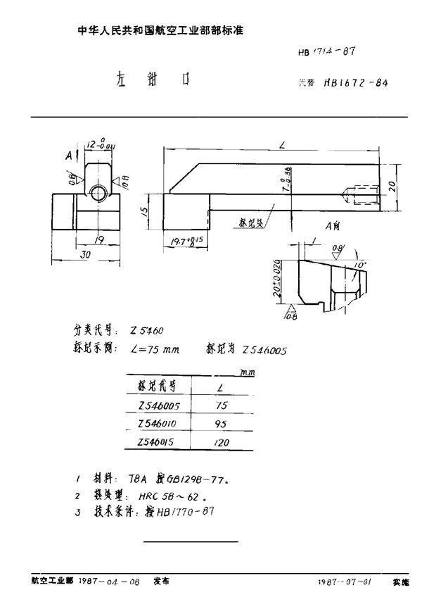 HB 1714-1987 左钳口