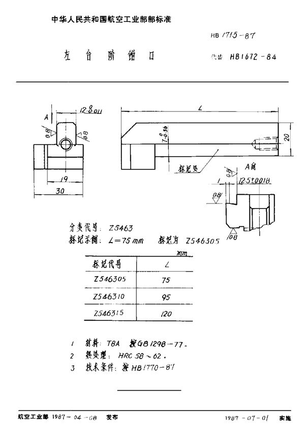 HB 1715-1987 左台阶钳口