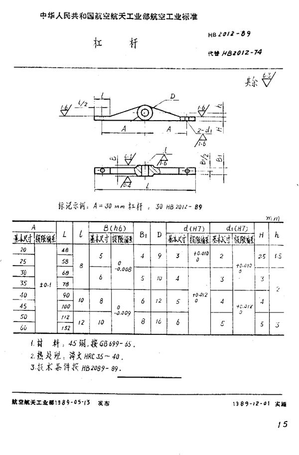 HB 2012-1989 杠杆