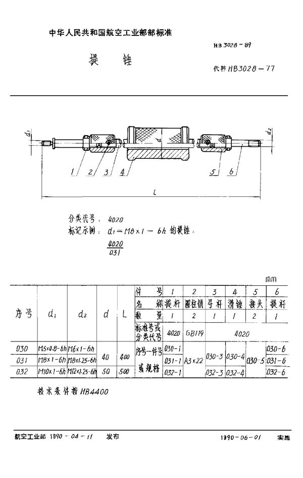 HB 3028-1989 提锤