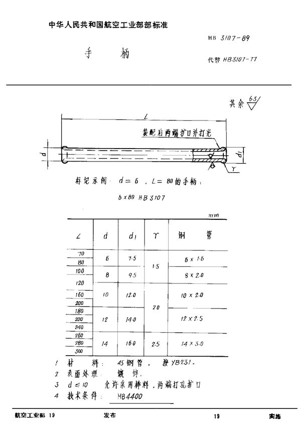 HB 3107-1989 手柄