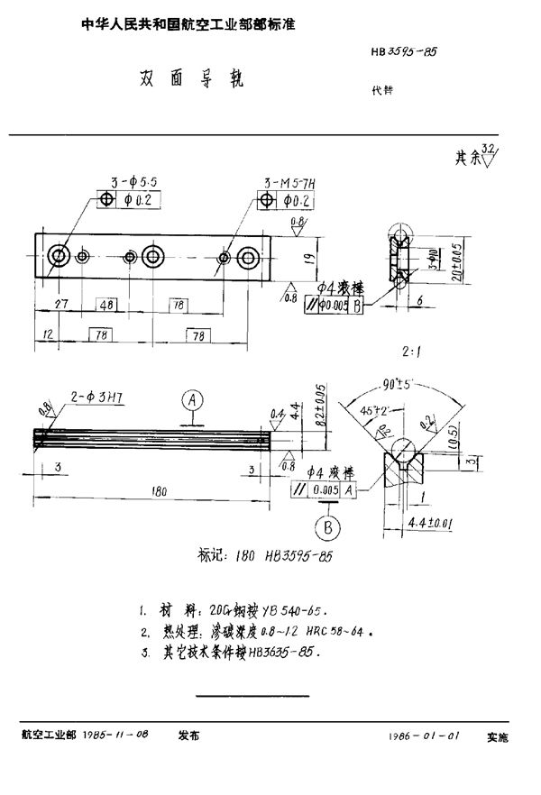 HB 3595-1985 双面导轨