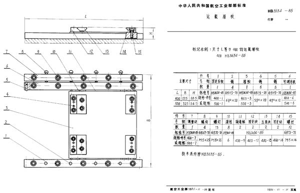 HB 3634-1985 运载溜板