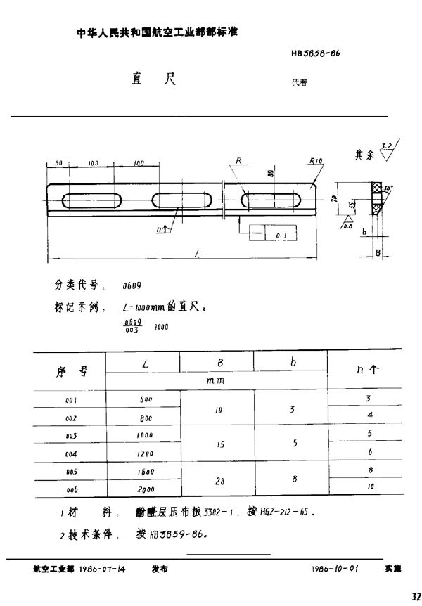 HB 3858-1986 直尺