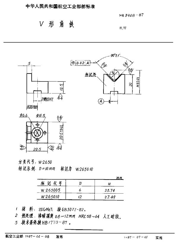 HB 3948-1987 V形角铁