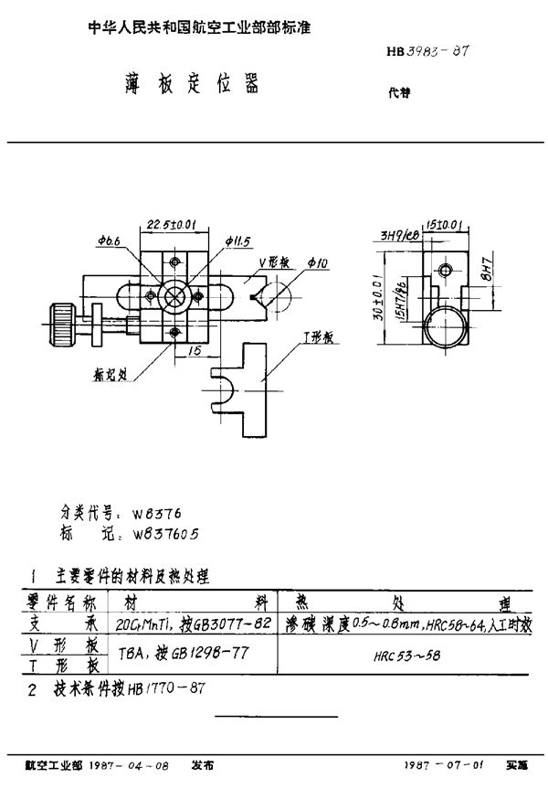 HB 3983-1987 薄板定位器