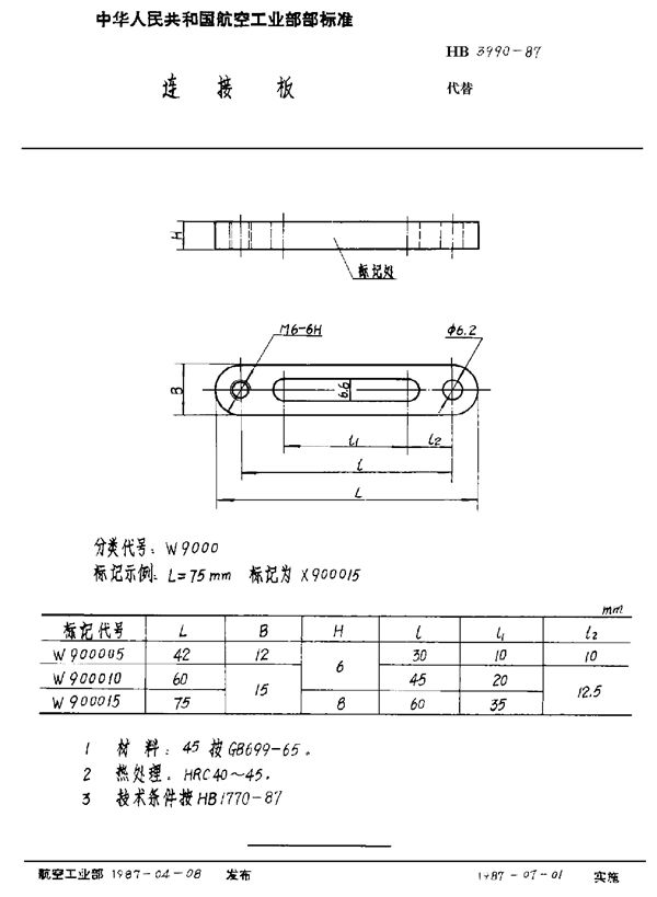 HB 3990-1987 连接板