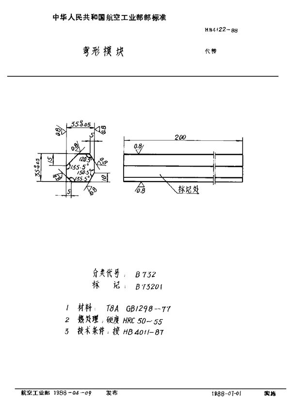 HB 4122-1988 弯形模块