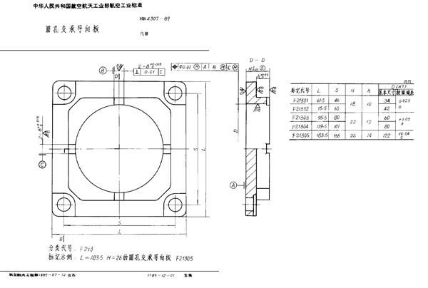 HB 4307-1989 圆孔支承导向板