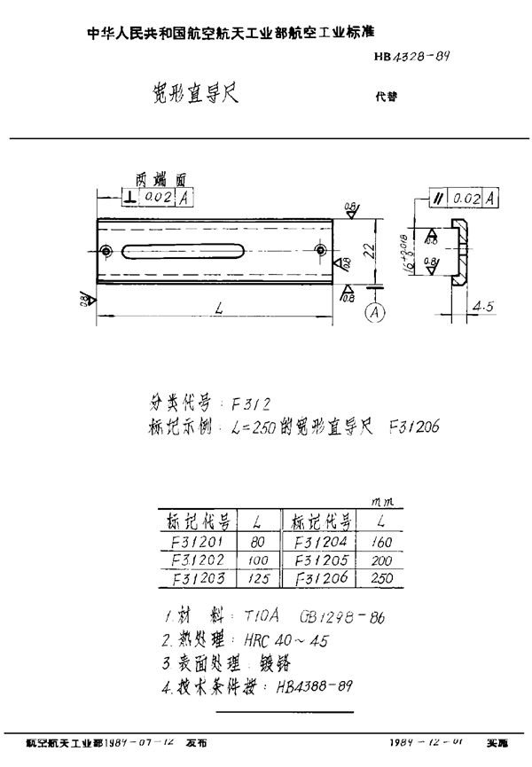 HB 4328-1989 宽形直导尺