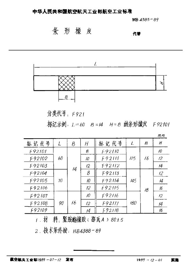 HB 4383-1989 条形橡皮