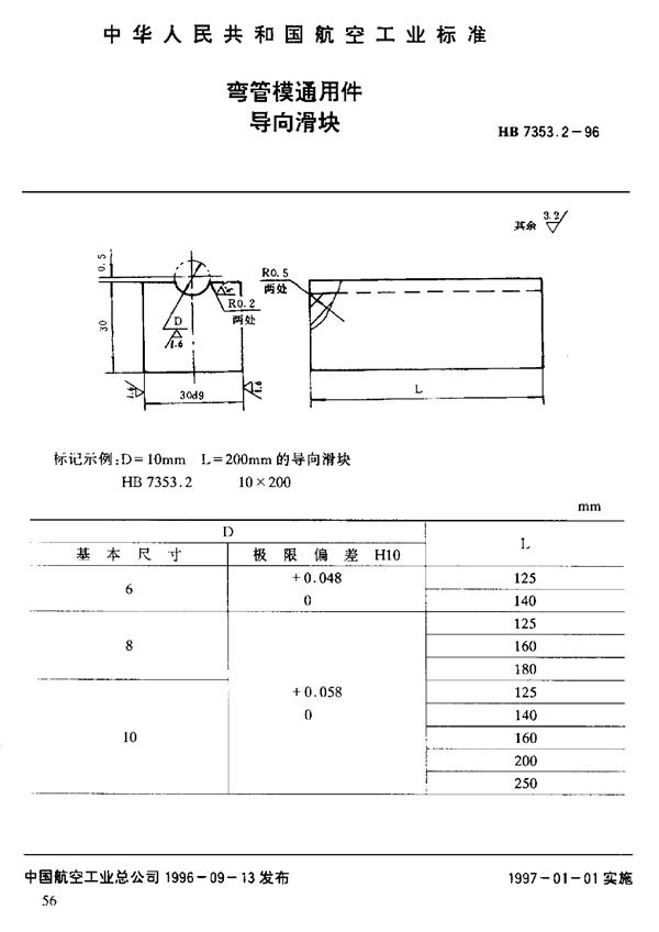 HB 7353.2-1996 弯管模通用件 导向滑块