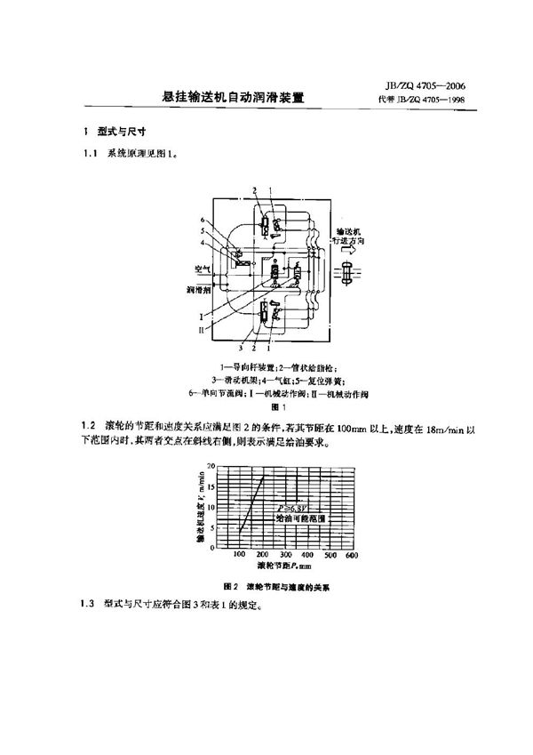 JB/ZQ 4705-2006 悬挂输送机白动润滑装置