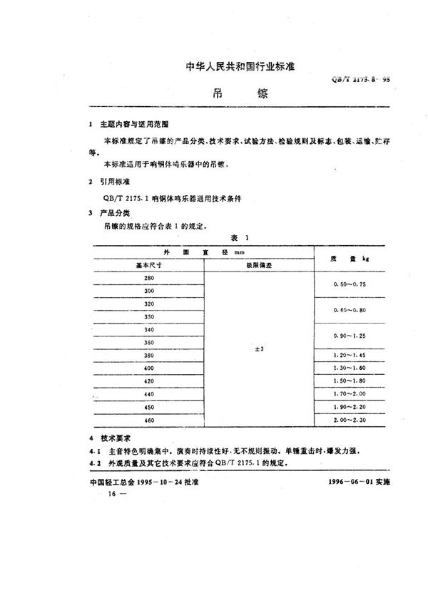 QB/T 2175.8-1995 掉镲