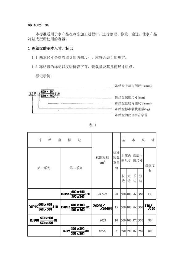 SC/T 9003-1984 水产品冻结盘