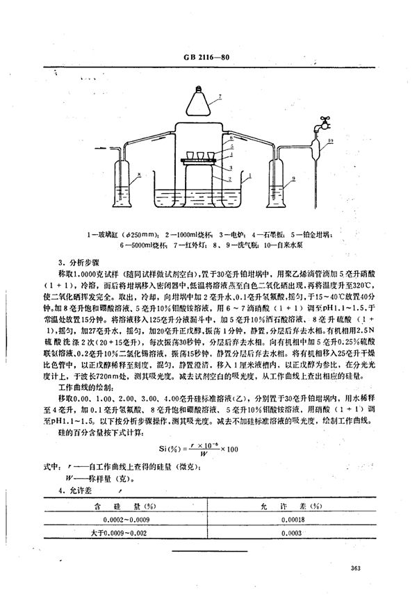 YS/T 226.7-1994 硒中硅量的测定(硅钼蓝吸光光度法)