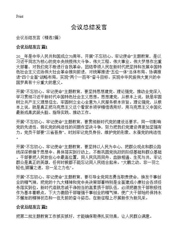 会议总结发言 (共10页)