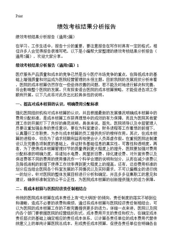 绩效考核结果分析报告 (共14页)