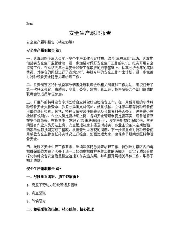 安全生产履职报告 (共56页)