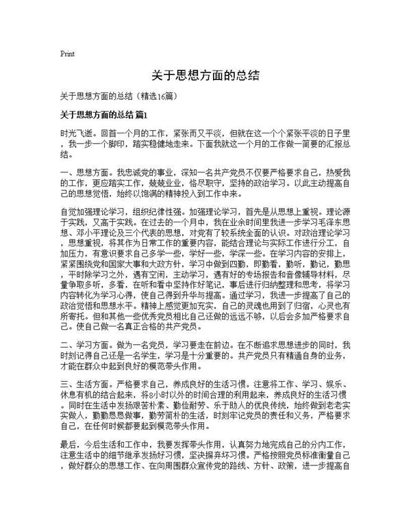 关于思想方面的总结 (共31页)