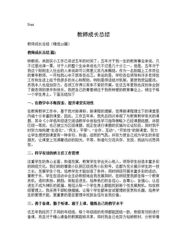 教师成长总结 (共28页)