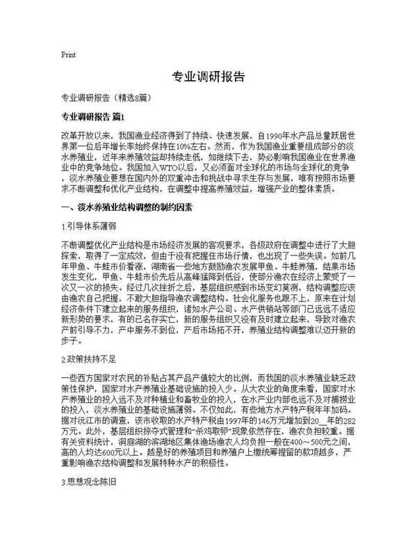 专业调研报告 (共24页)