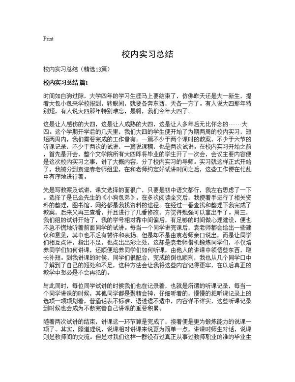 校内实习总结 (共19页)