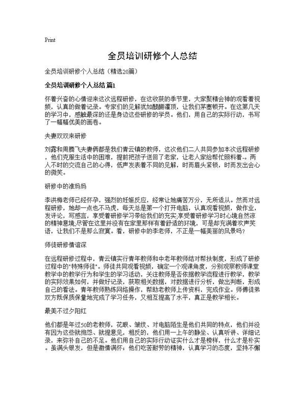 全员培训研修个人总结 (共24页)