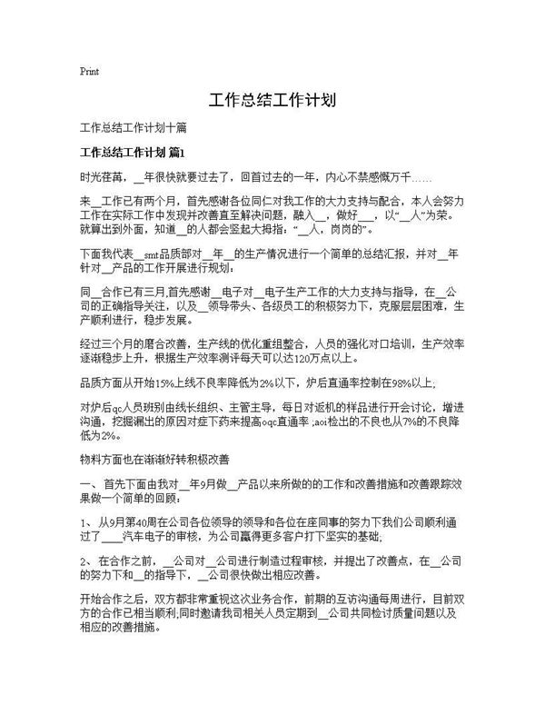 工作总结工作计划 (共24页)