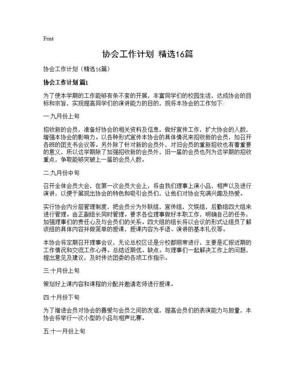 协会工作计划(精选) (共20页)