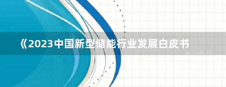 《2023中国新型储能行业发展白皮书：机遇与挑战》