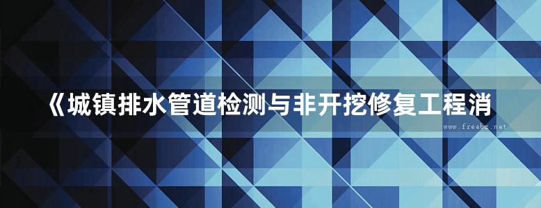 《城镇排水管道检测与非开挖修复工程消耗量定额》（2020中规协）