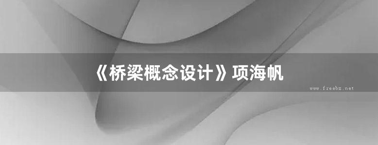 《桥梁概念设计》项海帆