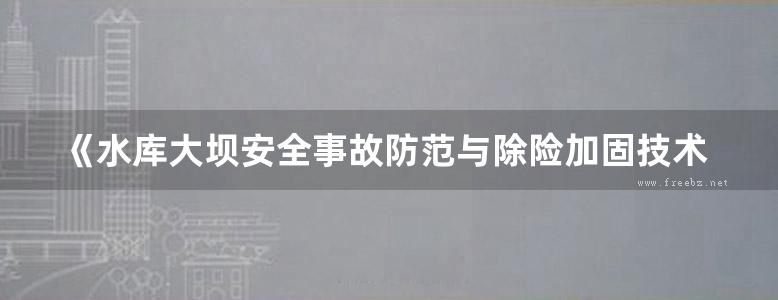 《水库大坝安全事故防范与除险加固技术标准手册》曹欣春