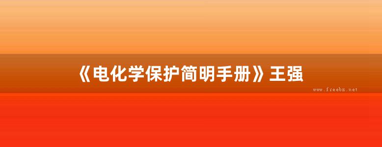 《电化学保护简明手册》王强