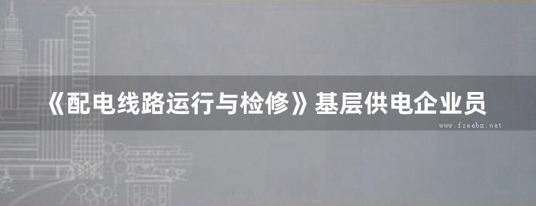 《配电线路运行与检修》基层供电企业员工岗前培训系列教材