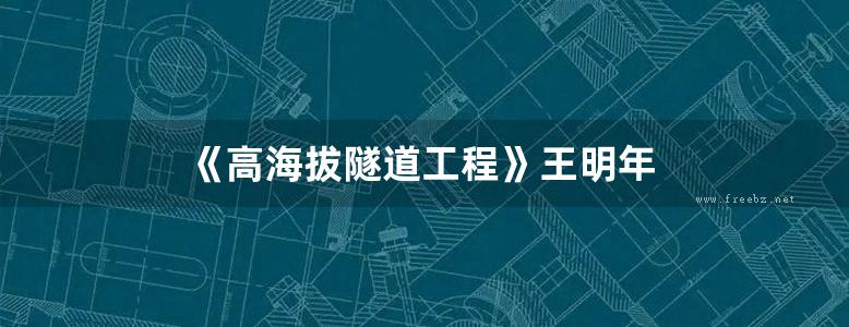 《高海拔隧道工程》王明年