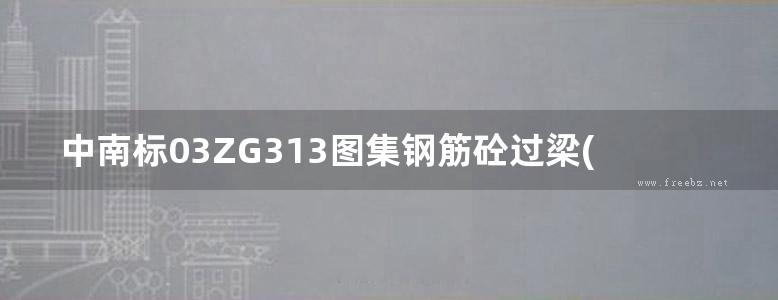 中南标03ZG313图集钢筋砼过梁(钢筋混凝土过梁)图集