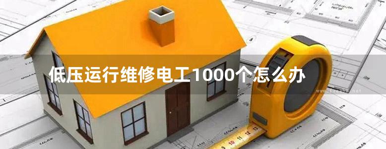 低压运行维修电工1000个怎么办