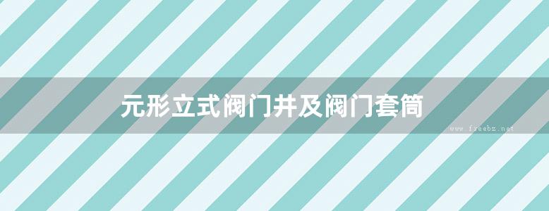 元形立式阀门井及阀门套筒