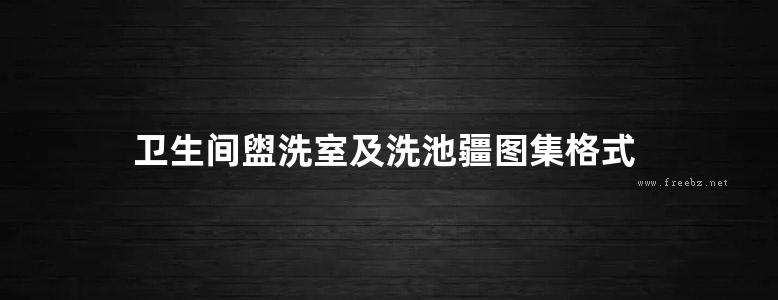 卫生间盥洗室及洗池疆图集格式