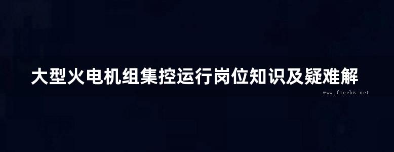 大型火电机组集控运行岗位知识及疑难解析