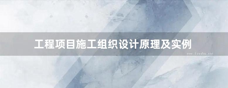 工程项目施工组织设计原理及实例