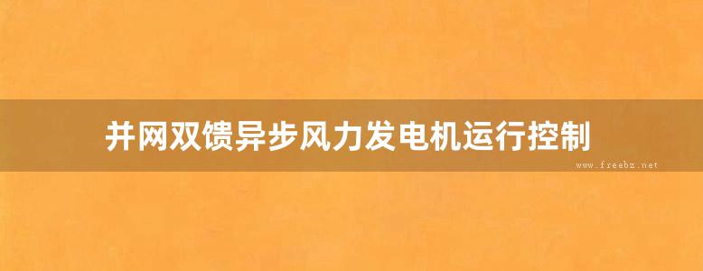 并网双馈异步风力发电机运行控制